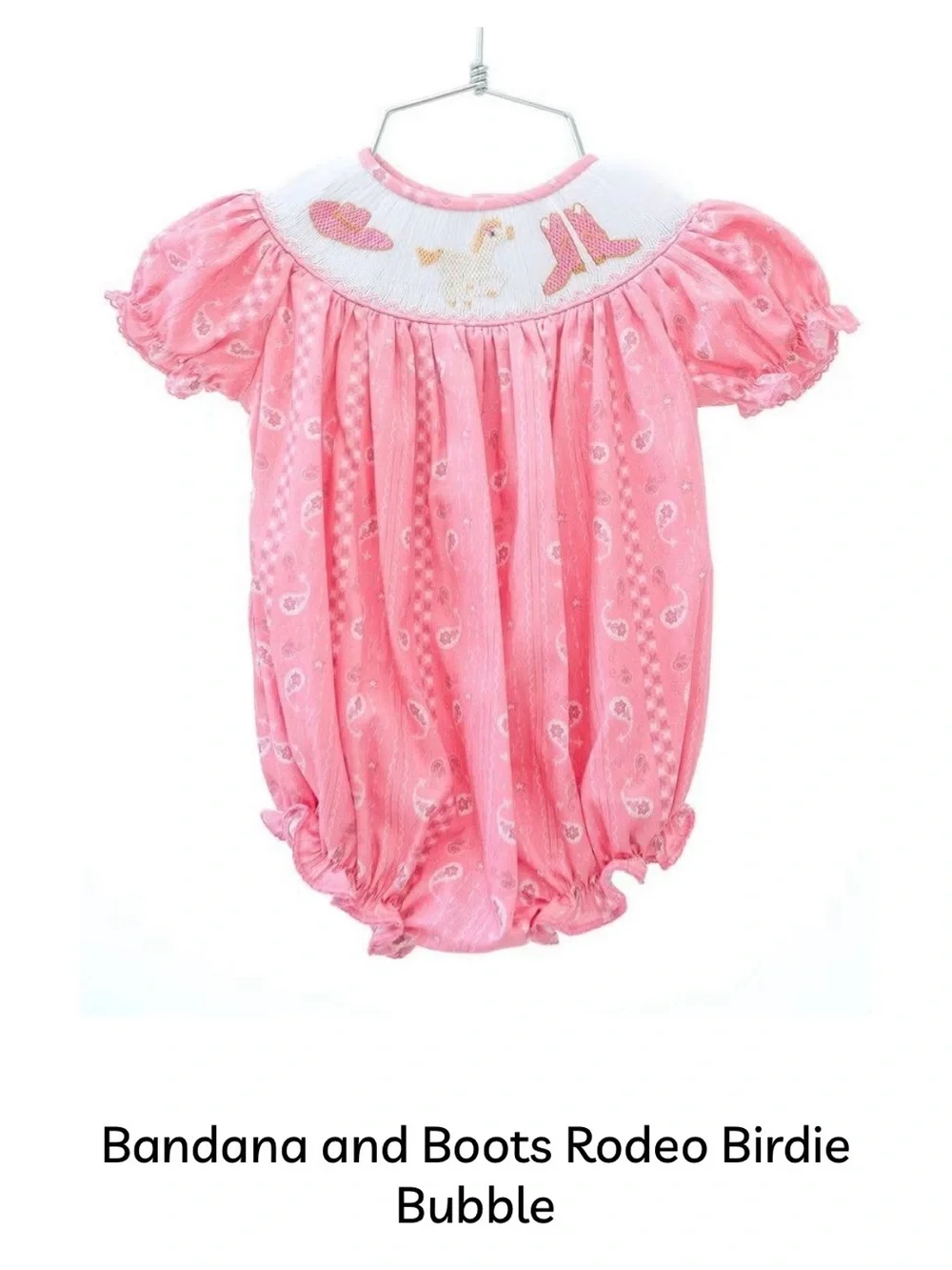 Ruth and Ralph Pink Bandana & Boots Bubble One-Piece
